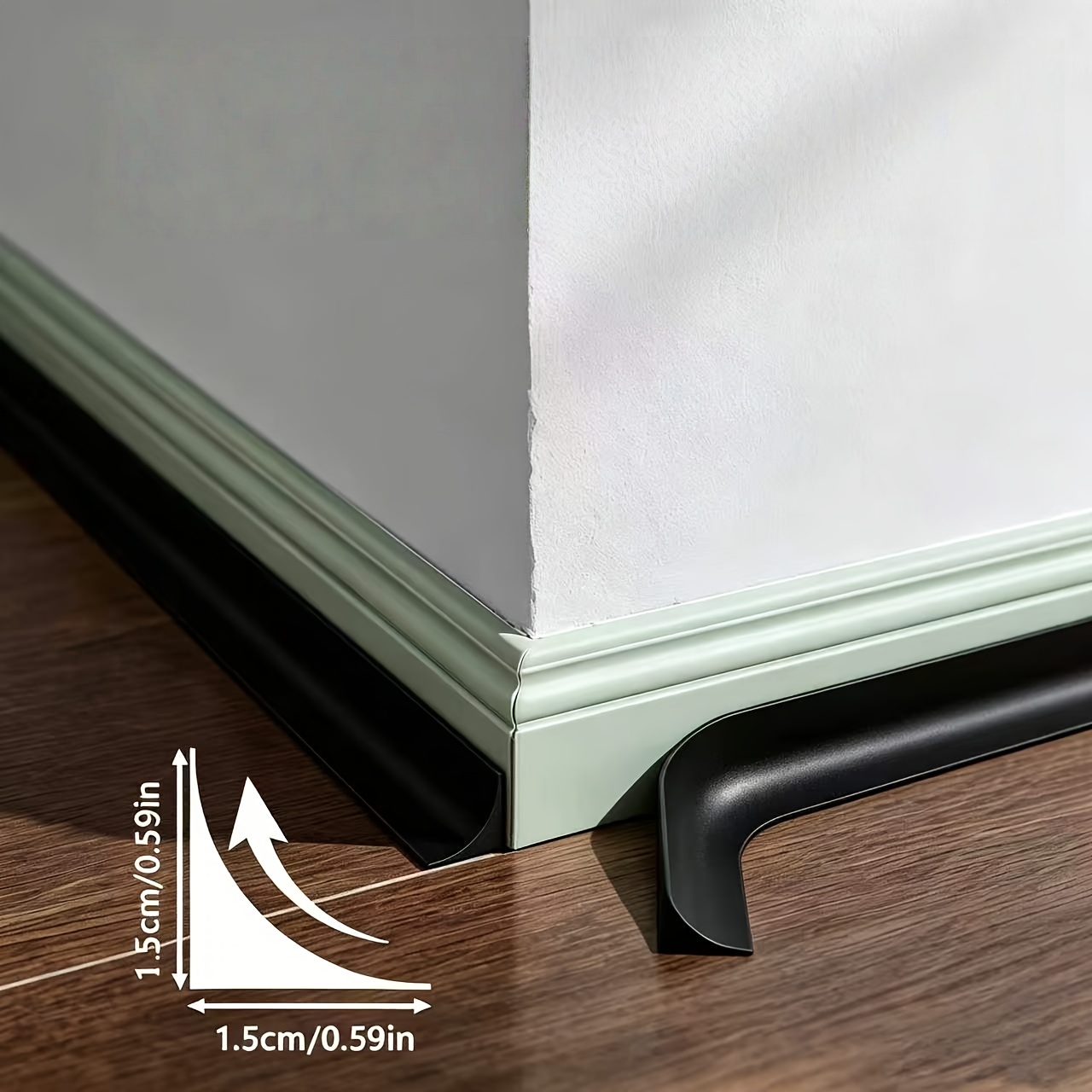 Baseboard Molding Trim - 1 Buah Strip Trim Fleksibel Berperekat