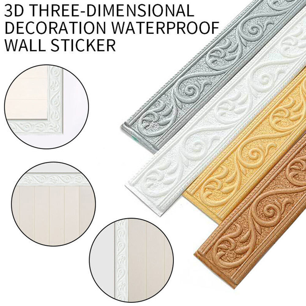 Baseboard Molding Trim - Stiker dinding 3D, kertas dinding 3D