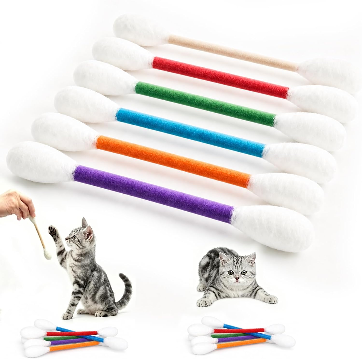 Wood Filler Stick - Mainan kucing kreatif berbentuk permen kapas