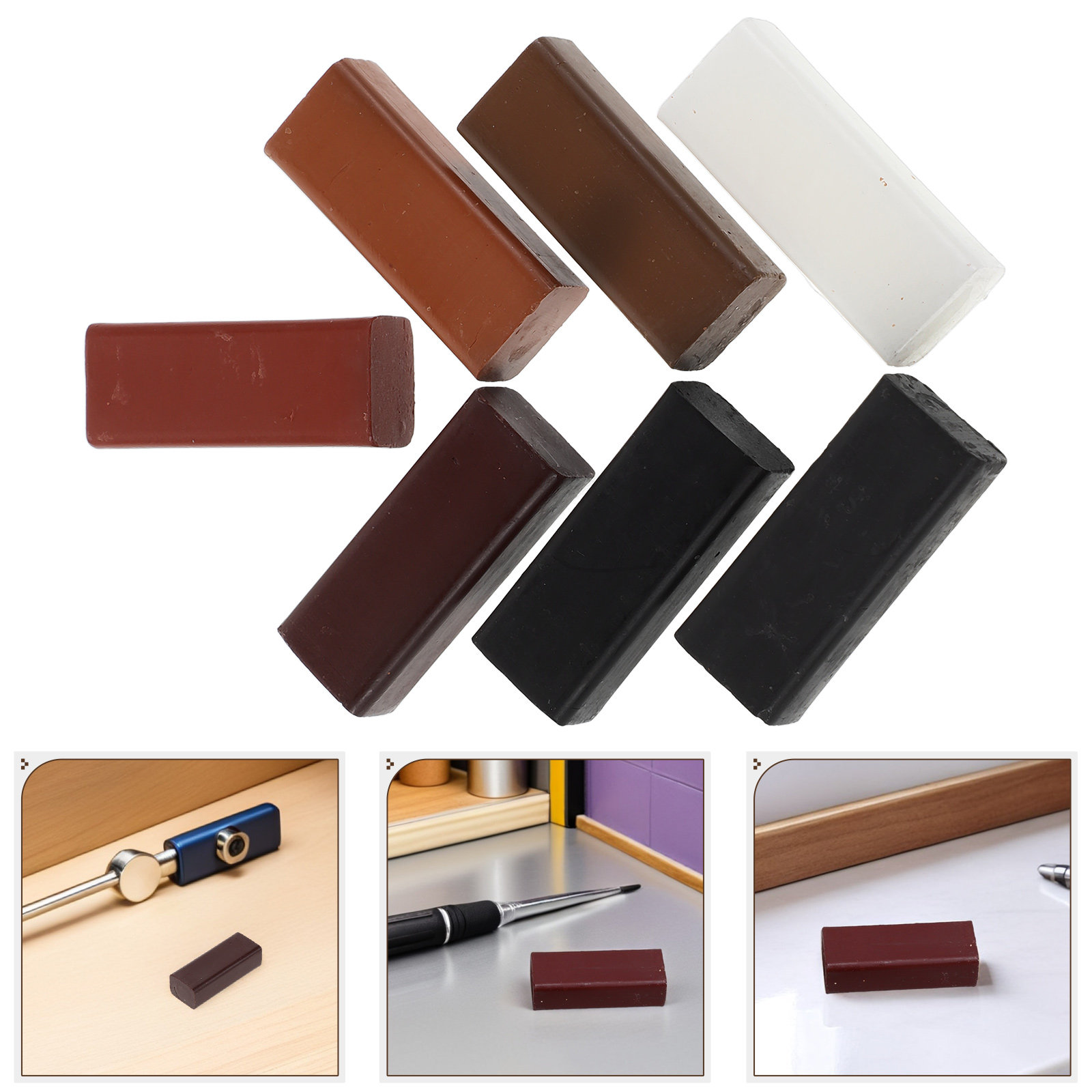 7Pcs Stik Lilin Perbaikan Kayu - Wood Filler Stick ulasan dan harga