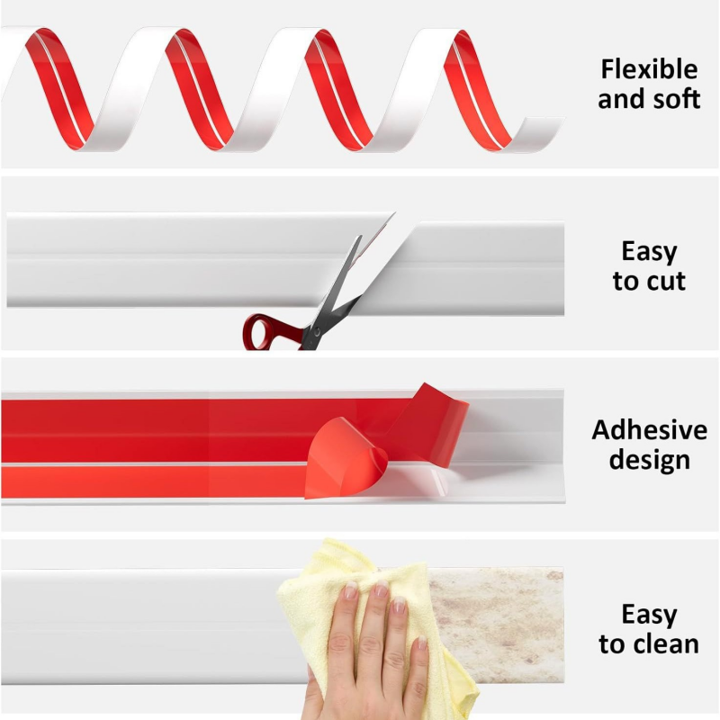 1Roll 3meterx2cm Pita PVC Pere - Baseboard Molding Trim ulasan dan harga