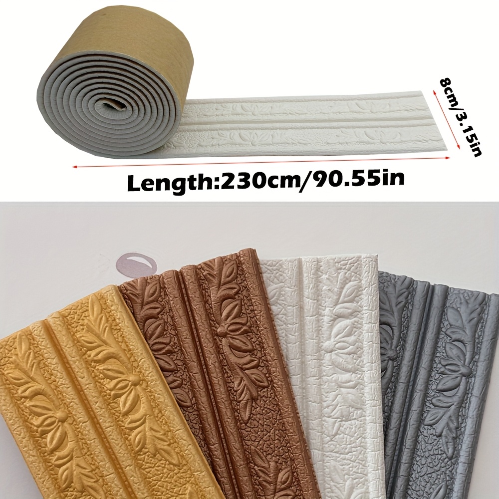 2pcs Stiker Strip Tepi Wallpap - Baseboard Molding Trim ulasan dan harga