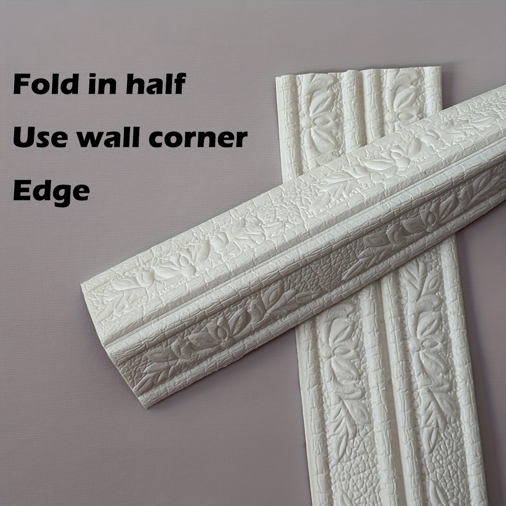 2pcs Stiker Strip Tepi Wallpap - Baseboard Molding Trim ulasan dan harga